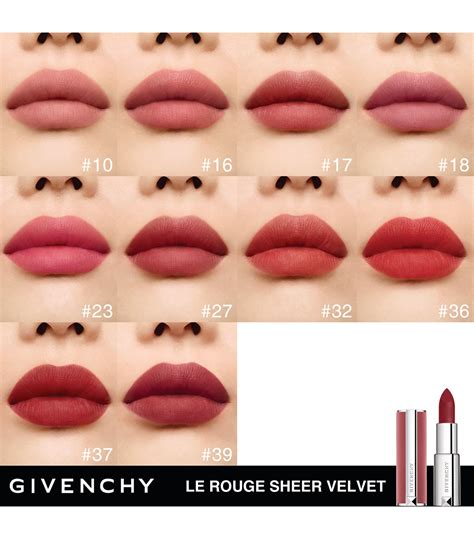 givenchy sheer velvet lipstick 18.